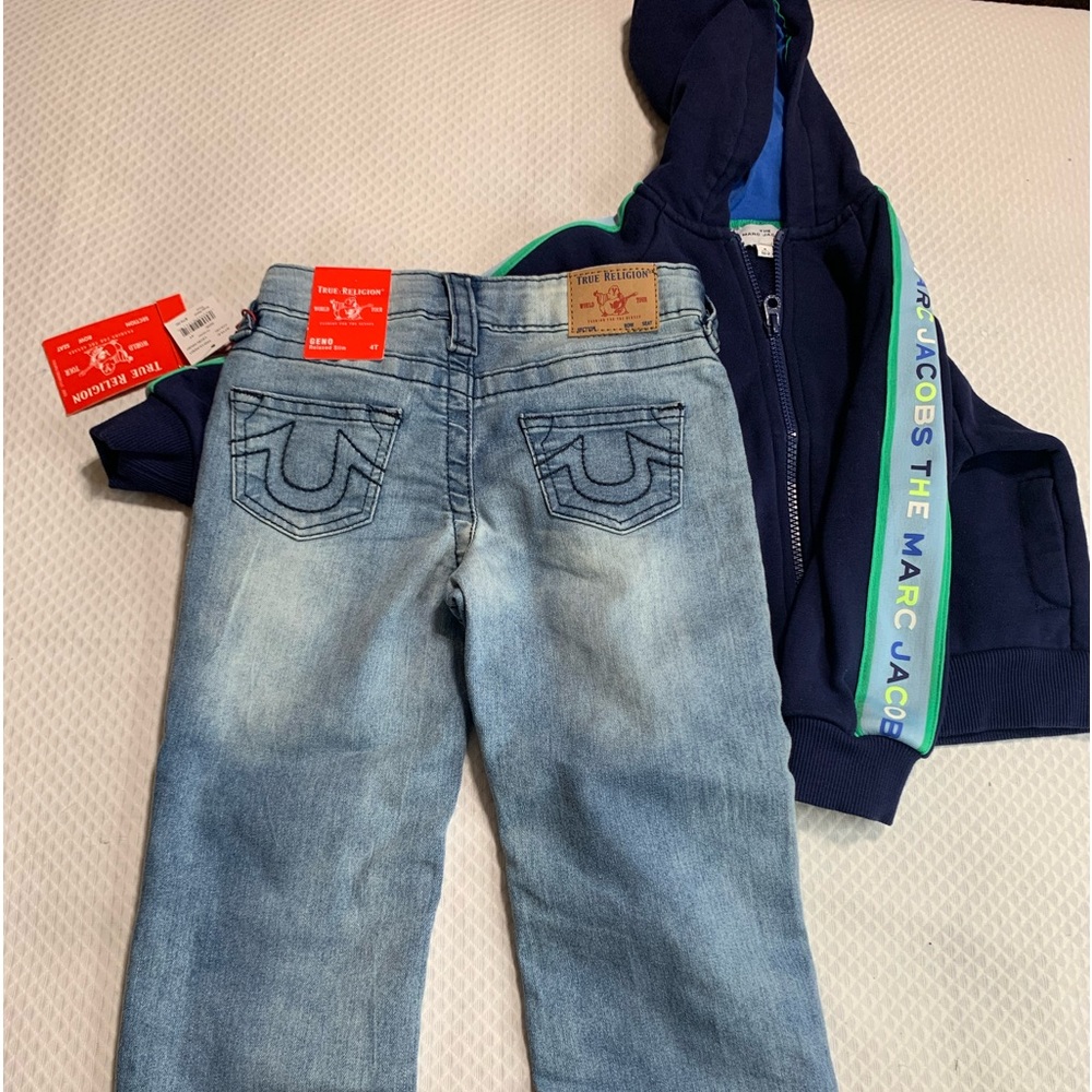 True Religion jeans and The Marc Jacobs track jacket